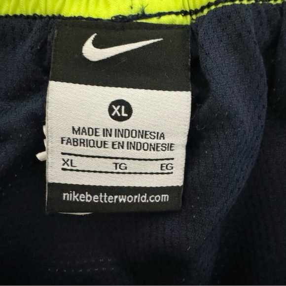 Nike Swim Trunks Board Shorts Mens L/XL Green Blue Palm Trees Plaid 11” - Picture 3 of 13